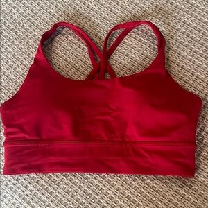 lululemon Red Cross-Back Sports Bra